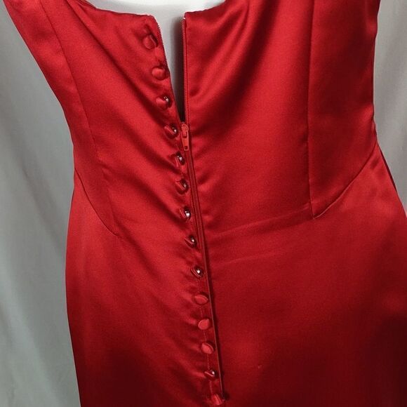 Vtg. Dave & Johnny Satin Formal Dress - Picture 7 of 9